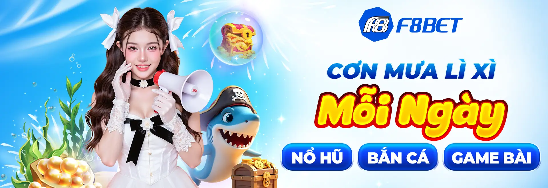 Banner giới thiệu nội dung giải trí trực tuyến F8bet